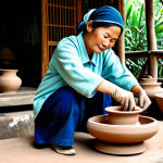 인적 드문 목적지의 소소한 즐거움 - Bat Trang Pottery Village**

"A scene in Bat Trang pottery village, Vietnam. A fully clothed artisan...